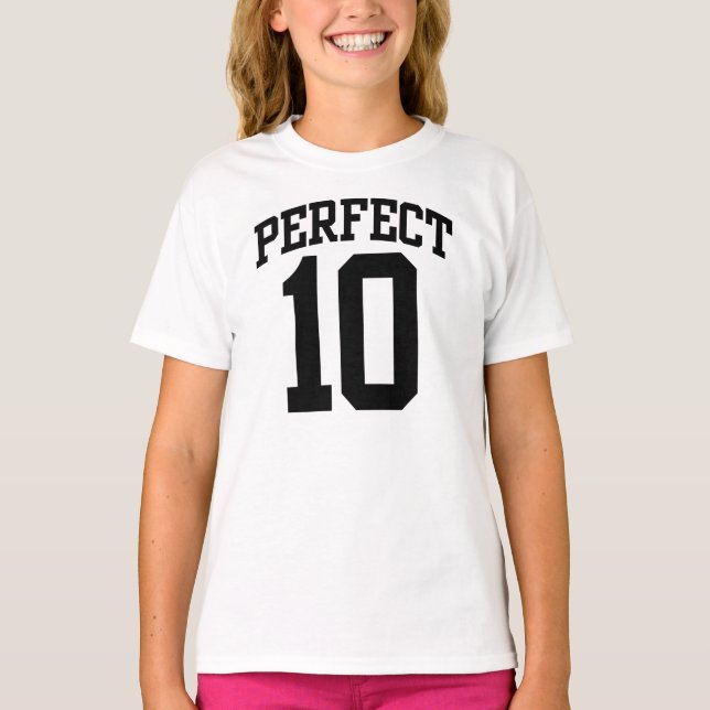 Perfekt 10 VARSITY 10:e BIRTHDAY Tee (Framsida)