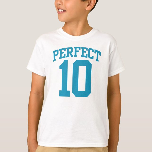 Perfekt 10 VARSITY 10:e BIRTHDAY Tee (Framsida)