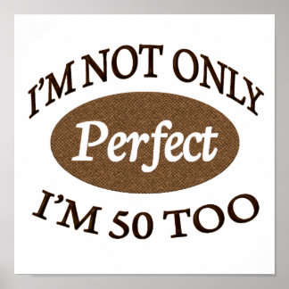 Perfekt 50 år gammal poster