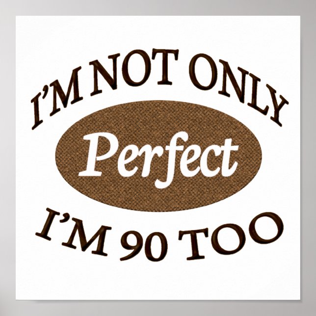 Perfekt 90 år gammal poster (Framsidan)