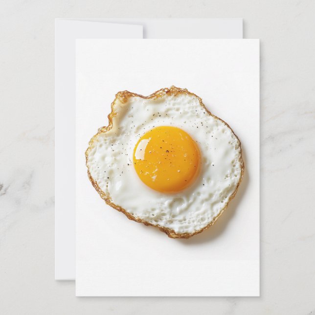 Perfekt Ägg med Crisp Kant och Golden Yo Inbjudningar (Framsida)