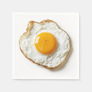 Perfekt Ägg med Crisp Kant och Golden Yo Pappersservett