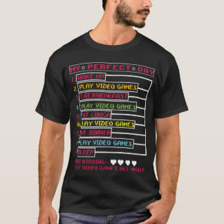 Perfekt är lek videospel dag Älskare Gaming rolig T Shirt
