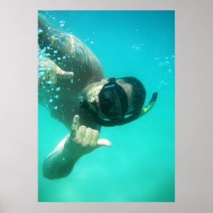perfekt av foton snorkeling poster