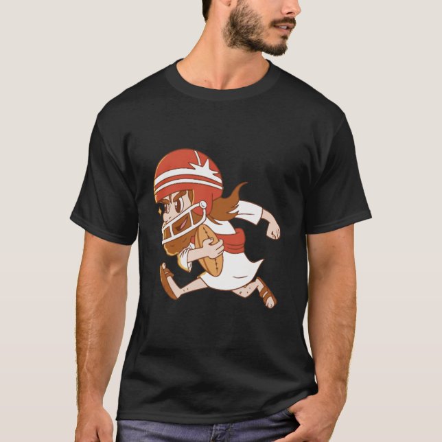 Perfekt av Jesus spelar fotboll T Shirt (Framsida)