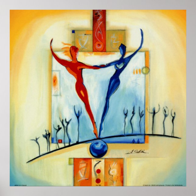 Perfekt balanserat av Artist Alfred Gockel Poster (Framsidan)