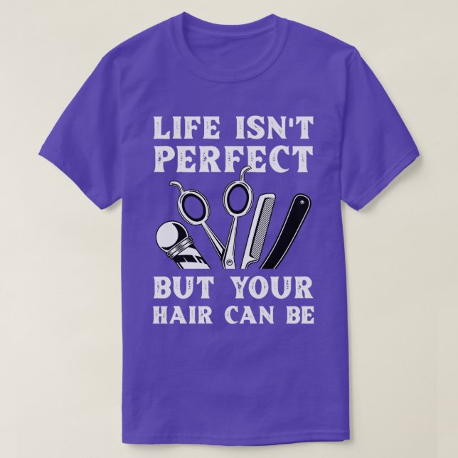 Perfekt Barber Haircut Barbershop T Shirt (Design framsida)