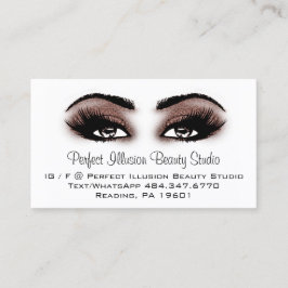 Perfekt Beauty Makeup Services Lash Visitkort