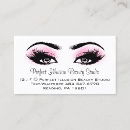 Perfekt Beauty Rosa Lash Makeup Visitkort