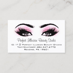 Perfekt Beauty Rosa Lash Makeup Visitkort