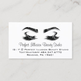 Perfekt Beauty Studio Services Lash Brows Visitkort