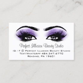 Perfekt Beauty Studio Services Lash Brows Visitkort
