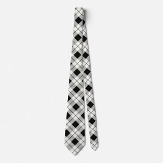 Perfekt Black and White Plade Tie! Slips