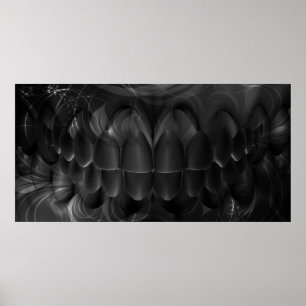 Perfekt Black Teth Smile Dentist Poster