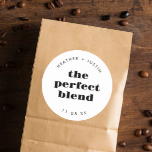 Perfekt Blanda Bröllop-kaffe-favoriter Runt Klistermärke