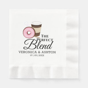 Perfekt Blanda kaffe och Donut BRÖLLOP Pappersservett