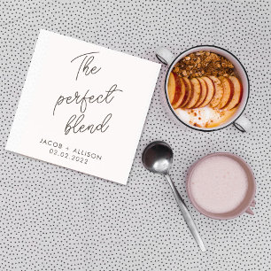 perfekt, blandning av kaffe älskare bröllop gynnar pappersservett