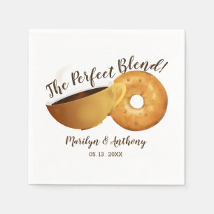 Perfekt Blandningskaffe och Bagel BRÖLLOP Pappersservett