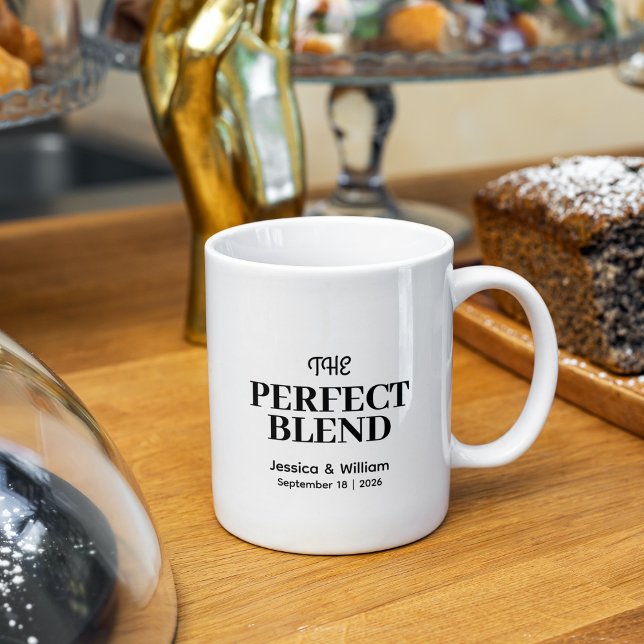 Perfekt-blandningskkaffe | Anpassade namn Bröllop Kaffemugg (Skapare uppladdad)