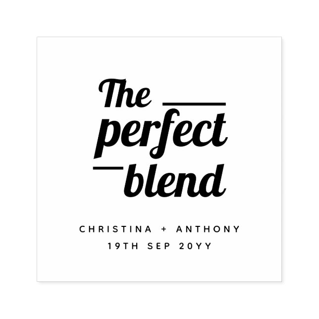 Perfekt Blend Bold Typography Wedamp Stamp Stämpel (Tryck)