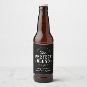 Perfekt Blend Bröllop Ölflaska Etikett