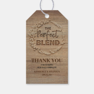 Perfekt Blend Bröllop Presentetikett