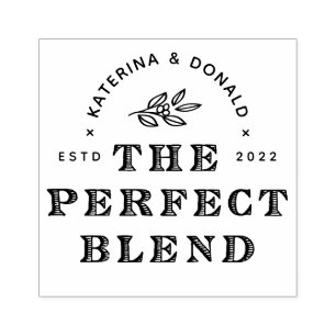 Perfekt Blend Bröllop Rubber Frimärke Stämpel
