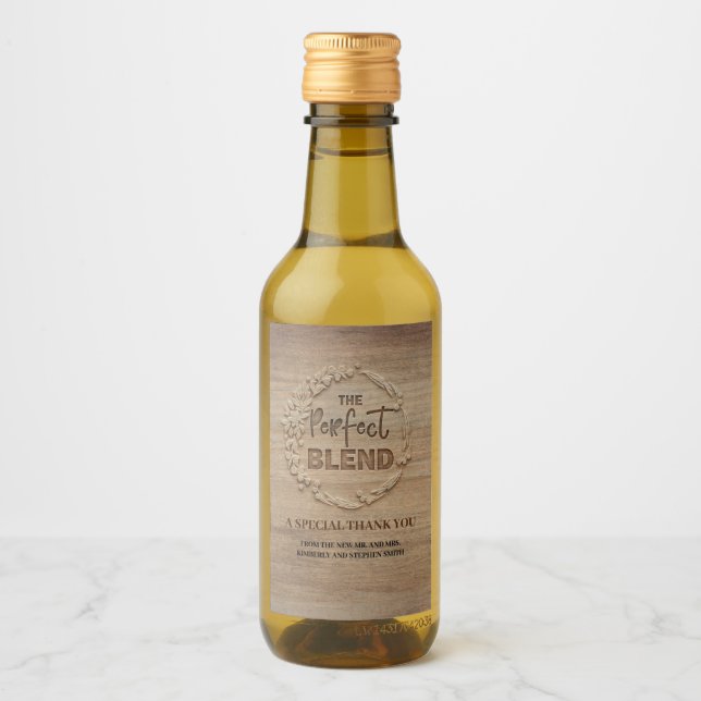 Perfekt Blend Bröllop Vinetikett (Framsida)