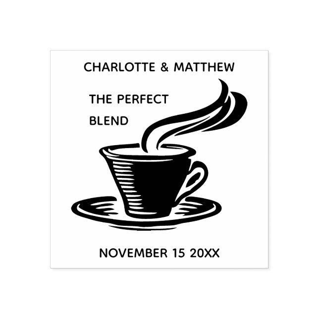 Perfekt Blend Coffee Tea Bröllop Stämpel (Tryck)