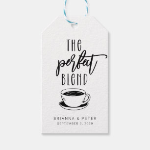 Perfekt Blend Coffee Wedding Favor Presentetikett