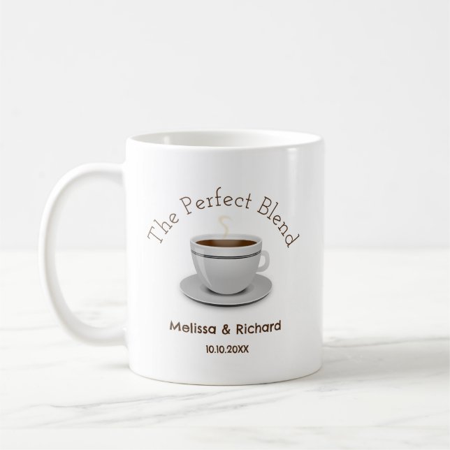 Perfekt Blend Coffee Wedding-favoriter Kaffemugg (Vänster)
