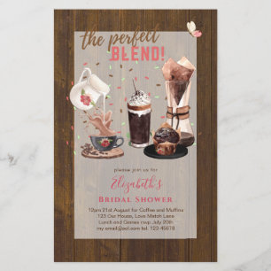 Perfekt Blend Inbjudningskort för möhippa COFFEE Flygblad