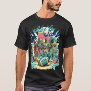 Perfekt Blend of Beach Vibes and Football Roligt! T Shirt