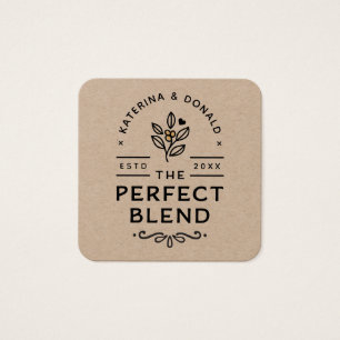 Perfekt Blend Premium Kraft Pack om 100 Märkre Fyrkantigt Visitkort