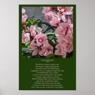 Perfekt Blommar Foto med Coola Melody Dikt Poster