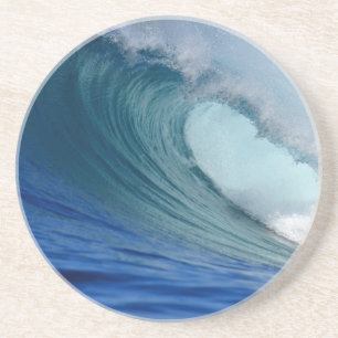 Perfekt Blue Sea Surfwave Underlägg Sandsten
