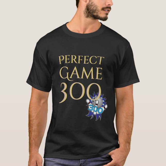 Perfekt bowling för lek 300 tee shirt (Framsida)
