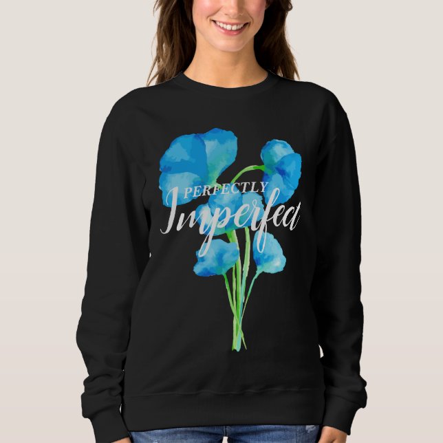 Perfekt bristfällig Blommigt T Shirt (Framsida)