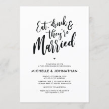 Perfekt Calligraphy Post Bröllop Brunch Inbjudan