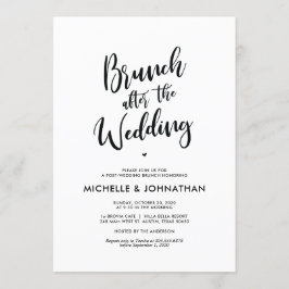 Perfekt Calligraphy Post Bröllop Brunch Inbjudan