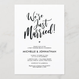 Perfekt Calligraphy Post Bröllop Brunch Inbjudning Inbjudningar