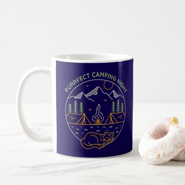 Perfekt campingnatt kaffemugg (Med munk)
