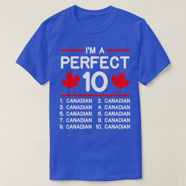 Perfekt Canadian Flagga Maple Löv Funny Canada Ott T Shirt (Design framsida)