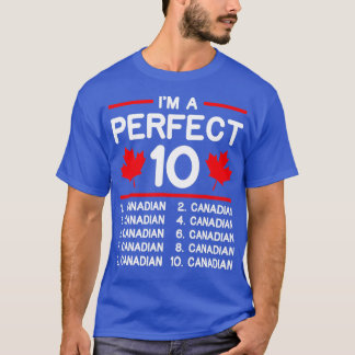Perfekt Canadian Flagga Maple Löv Funny Canada Ott T Shirt