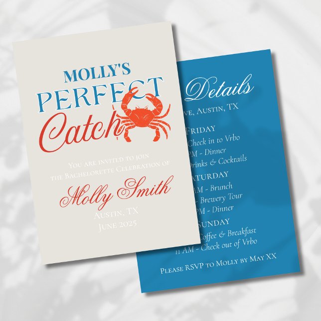 Perfekt Catch - Konstruktion för kustnära Möhippa Inbjudningar (Celebrate seaside love with this charming “Perfect Catch” design!)