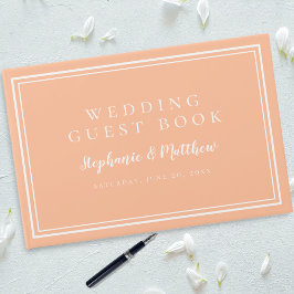 Perfekt Chic enkel, minimalistisk Bröllop Modern Gästböcker