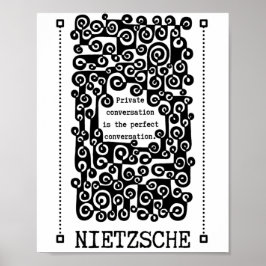 Perfekt CONVERSATION-citat från Nietzsche Poster
