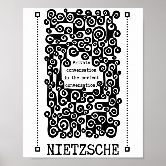 Perfekt CONVERSATION-citat från Nietzsche Poster (Framsidan)
