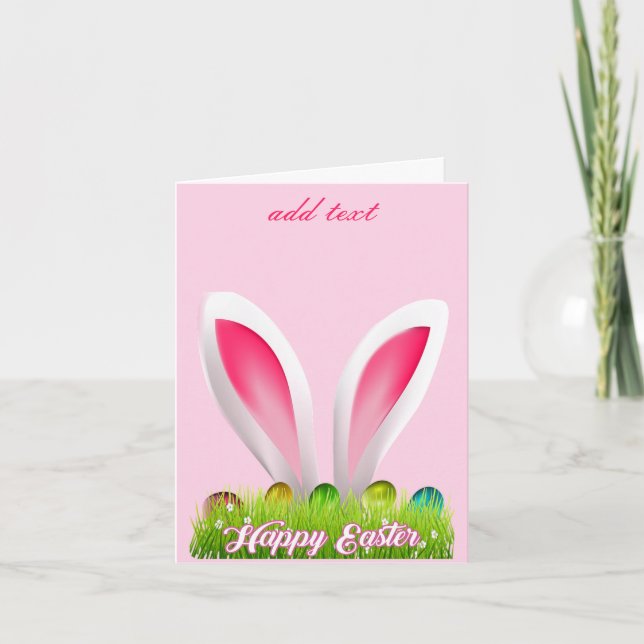 Perfekt, Coola Glad påsk, Bunny Announcement Meddelande (Framsida)