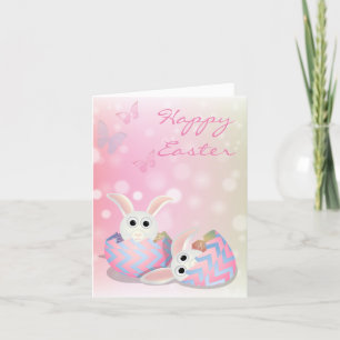 Perfekt, Coola Glad påsk, Lycklig Bunny Announcem Meddelande